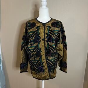 Vintage Art to Wear Embroidered Lagenlook Jacket Size Large